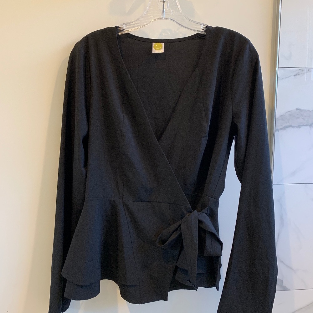 Tie-Waist Black Top